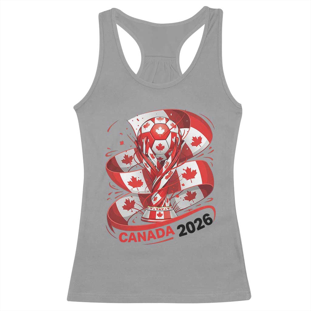 Canada Soccer Fan Racerback Tank Top International Football Lover Gift