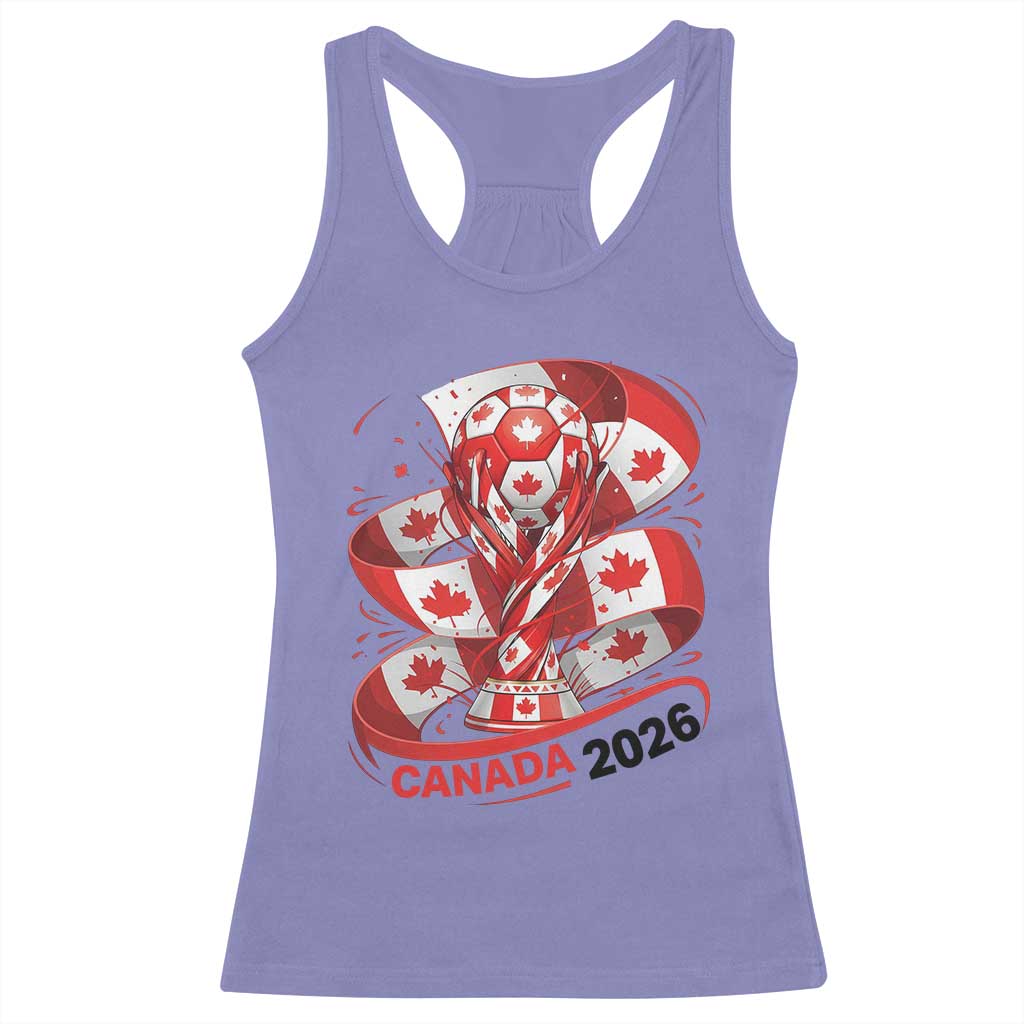 Canada Soccer Fan Racerback Tank Top International Football Lover Gift