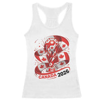 Canada Soccer Fan Racerback Tank Top International Football Lover Gift
