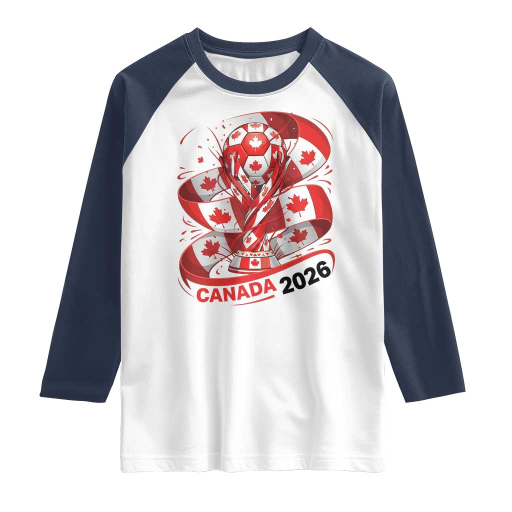 Canada Soccer Fan Raglan Shirt International Football Lover Gift