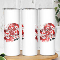 Canada Soccer Fan Skinny Tumbler International Football Lover Gift