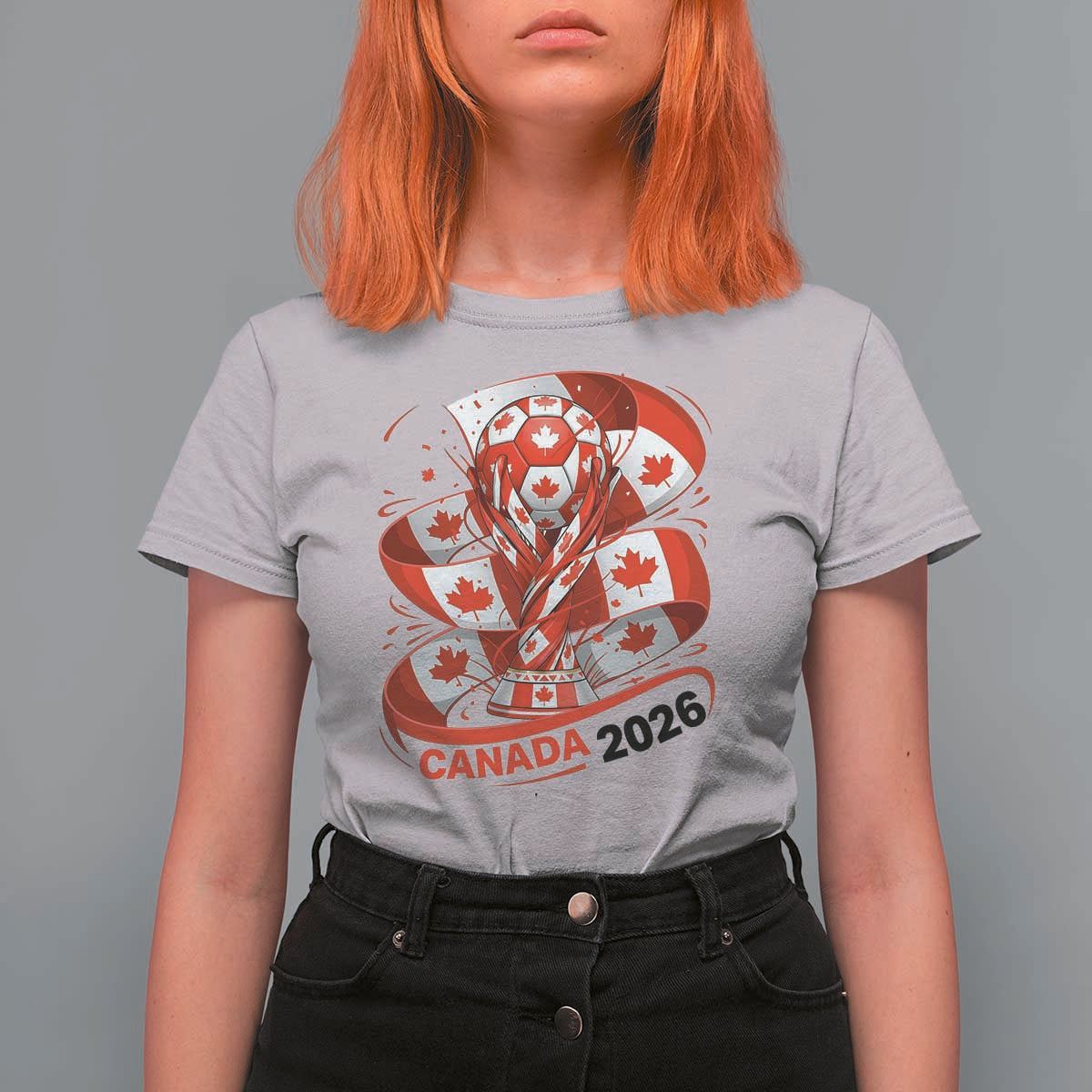 Canada Soccer Fan T Shirt For Women International Football Lover Gift