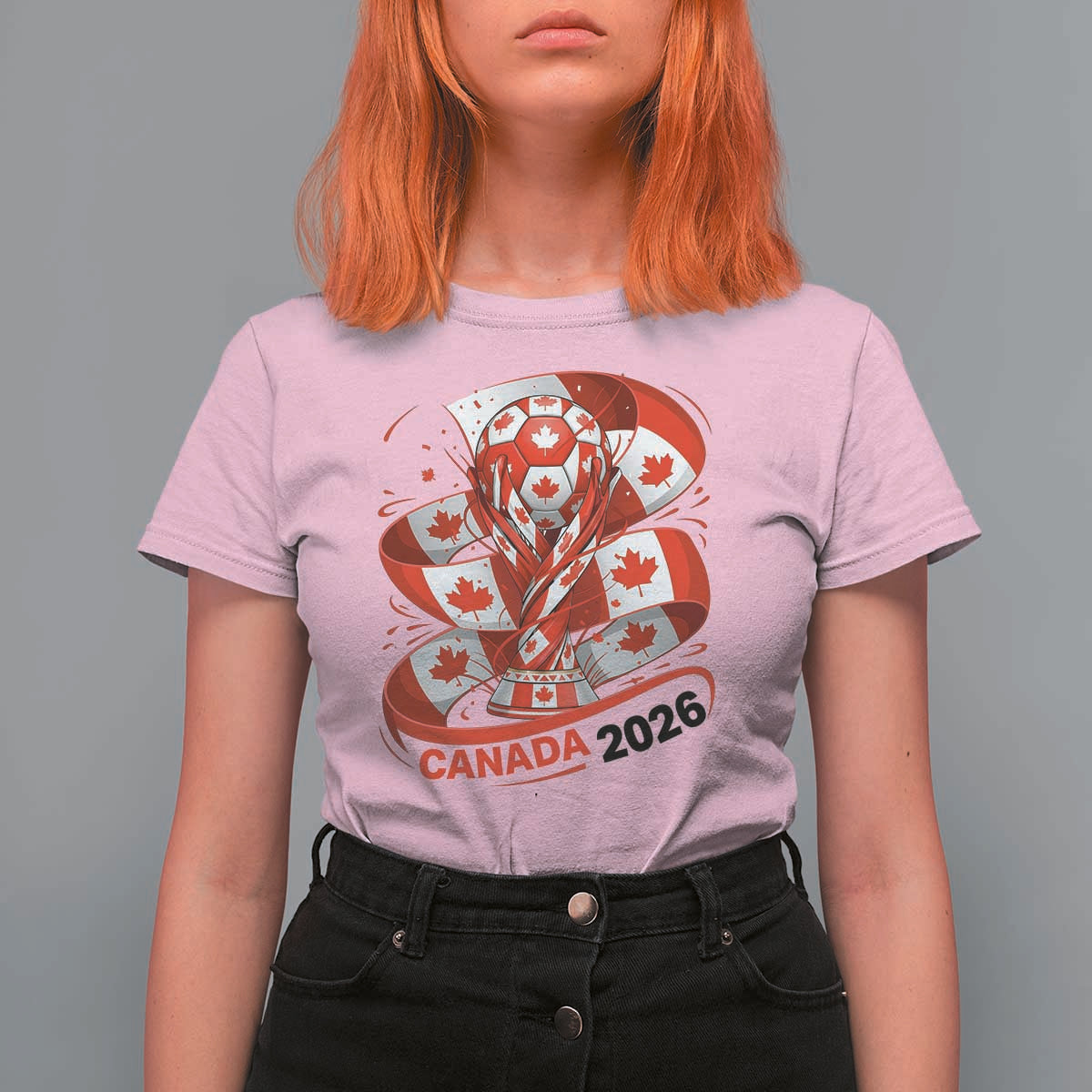 Canada Soccer Fan T Shirt For Women International Football Lover Gift