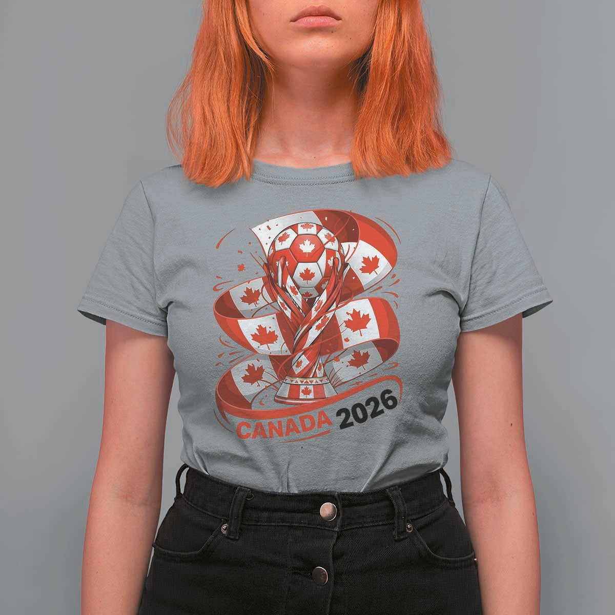 Canada Soccer Fan T Shirt For Women International Football Lover Gift