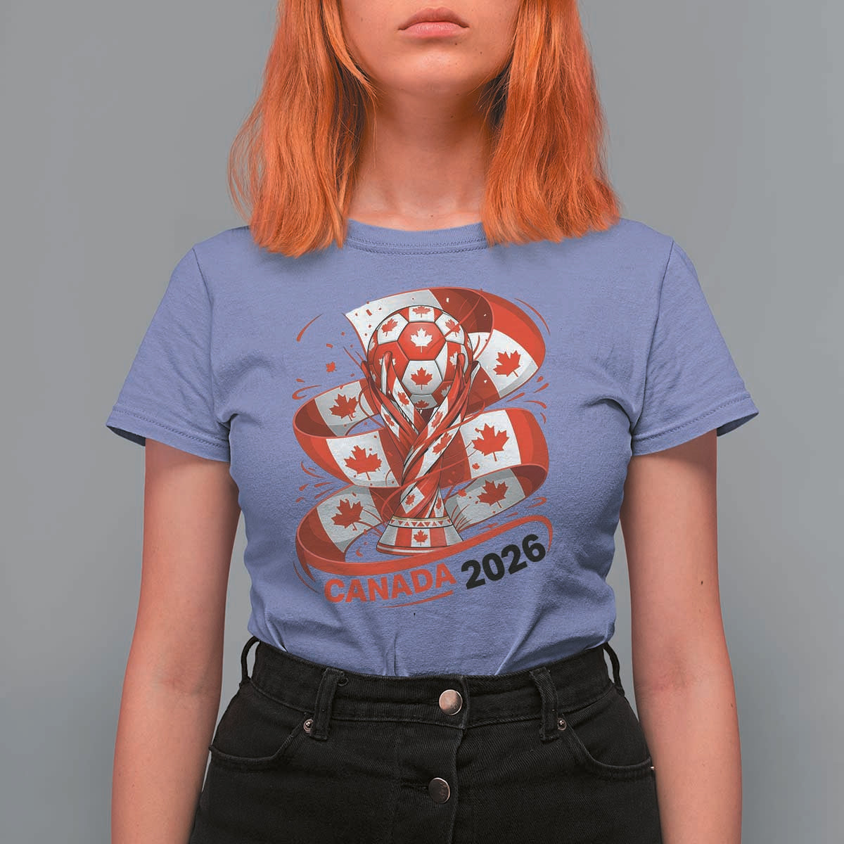 Canada Soccer Fan T Shirt For Women International Football Lover Gift