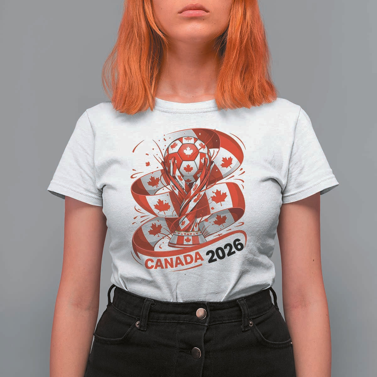 Canada Soccer Fan T Shirt For Women International Football Lover Gift