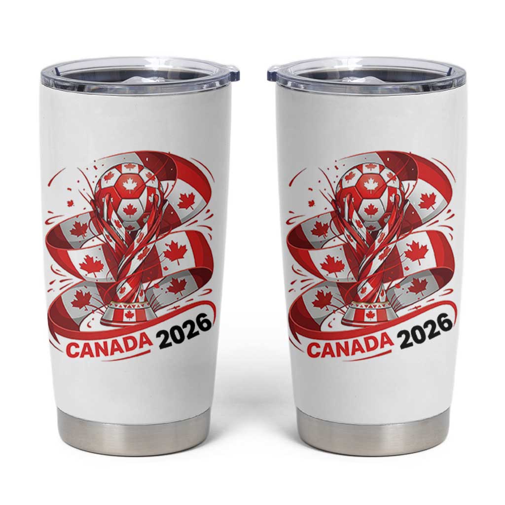 Canada Soccer Fan Tumbler Cup International Football Lover Gift