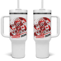 Canada Soccer Fan Tumbler With Handle International Football Lover Gift