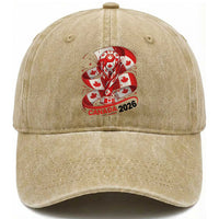 Canada Soccer Fan Washed Cotton Baseball Cap International Football Lover Gift