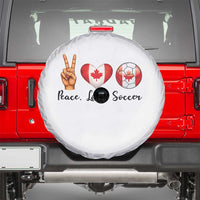 Peace Love Soccer Spare Tire Cover Proud Canadian Fan Gift