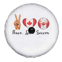 Peace Love Soccer Spare Tire Cover Proud Canadian Fan Gift
