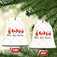 Peace Love Soccer Ceramic Ornament Proud Canadian Fan Gift