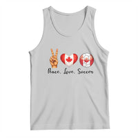 Peace Love Soccer Tank Top Proud Canadian Fan Gift