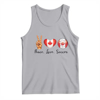Peace Love Soccer Tank Top Proud Canadian Fan Gift