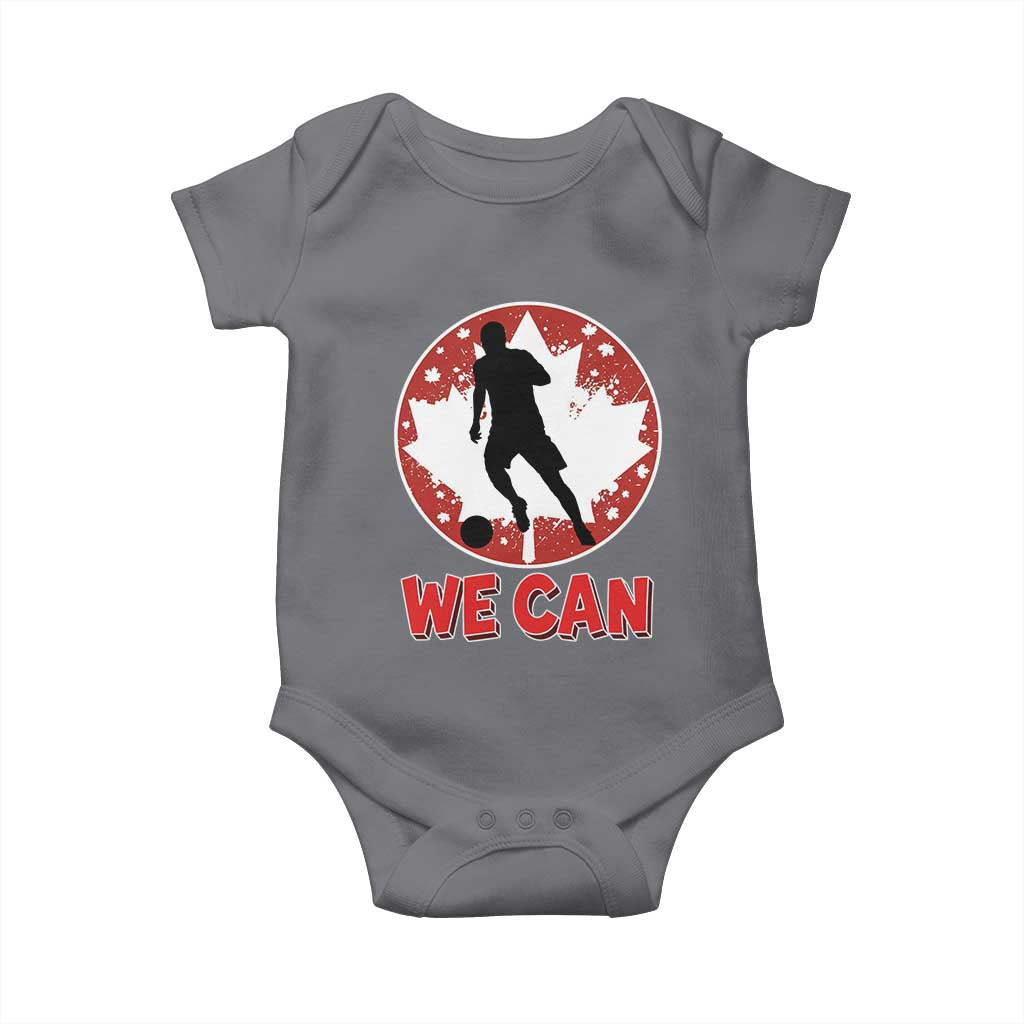 We Can Canada Soccer Baby Onesie Canadian Football Fan Pride