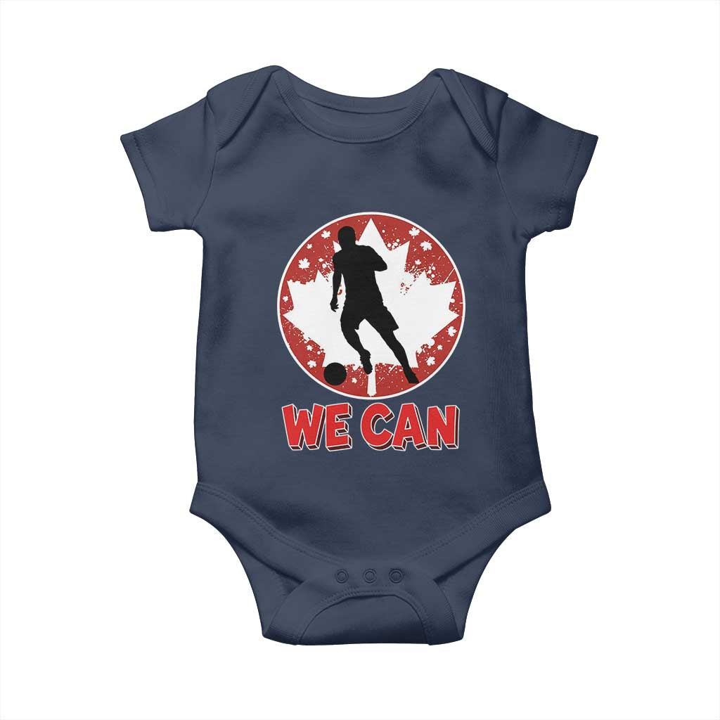We Can Canada Soccer Baby Onesie Canadian Football Fan Pride