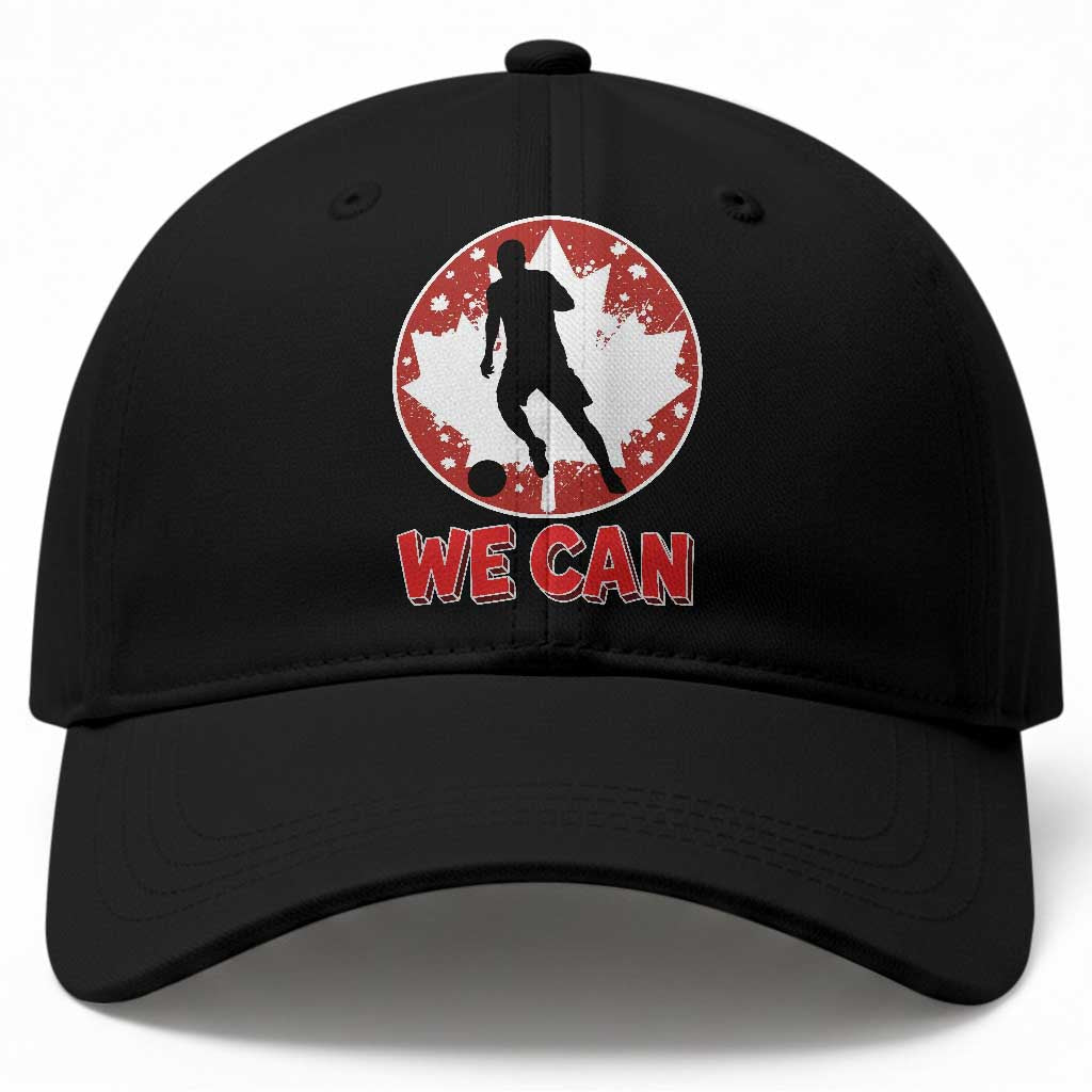 We Can Canada Soccer Baseball Cap Canadian Football Fan Pride