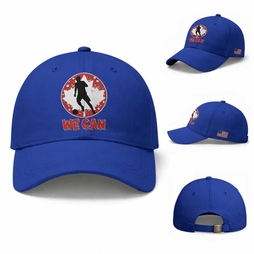We Can Canada Soccer Baseball Cap Canadian Football Fan Pride
