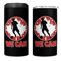 We Can Canada Soccer 4 in 1 Can Cooler Tumbler Canadian Football Fan Pride