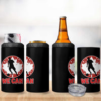 We Can Canada Soccer 4 in 1 Can Cooler Tumbler Canadian Football Fan Pride