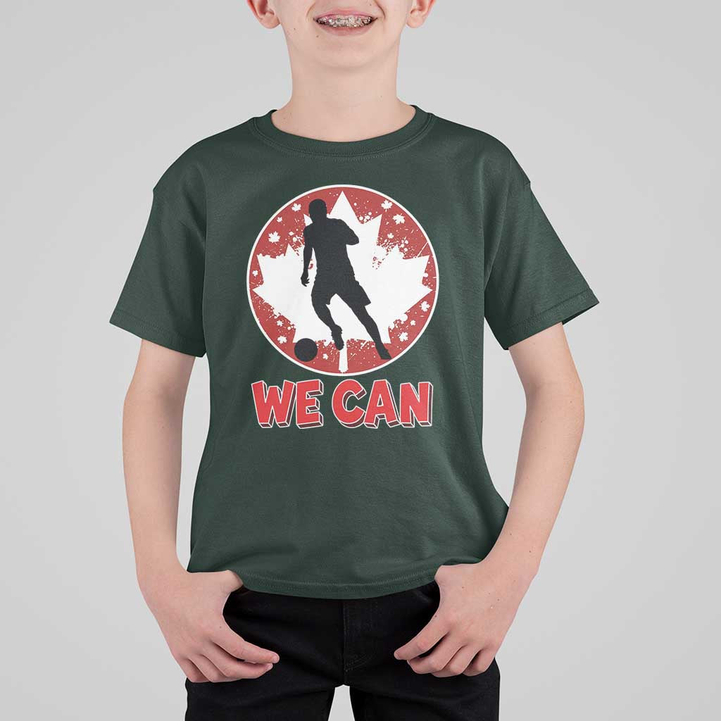 We Can Canada Soccer T Shirt For Kid Canadian Football Fan Pride