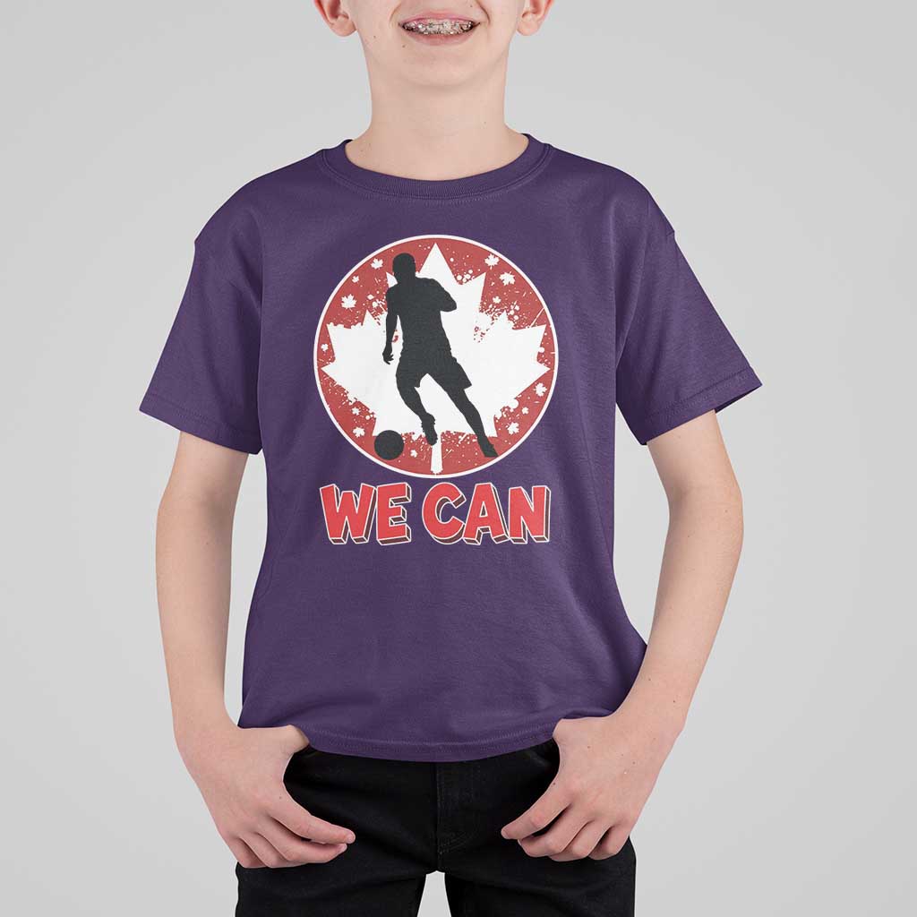 We Can Canada Soccer T Shirt For Kid Canadian Football Fan Pride