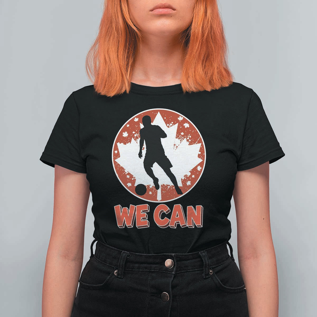 We Can Canada Soccer T Shirt For Women Canadian Football Fan Pride