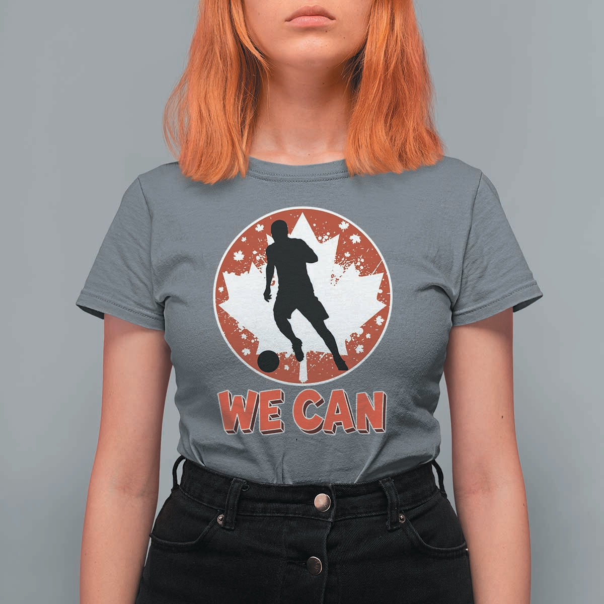 We Can Canada Soccer T Shirt For Women Canadian Football Fan Pride