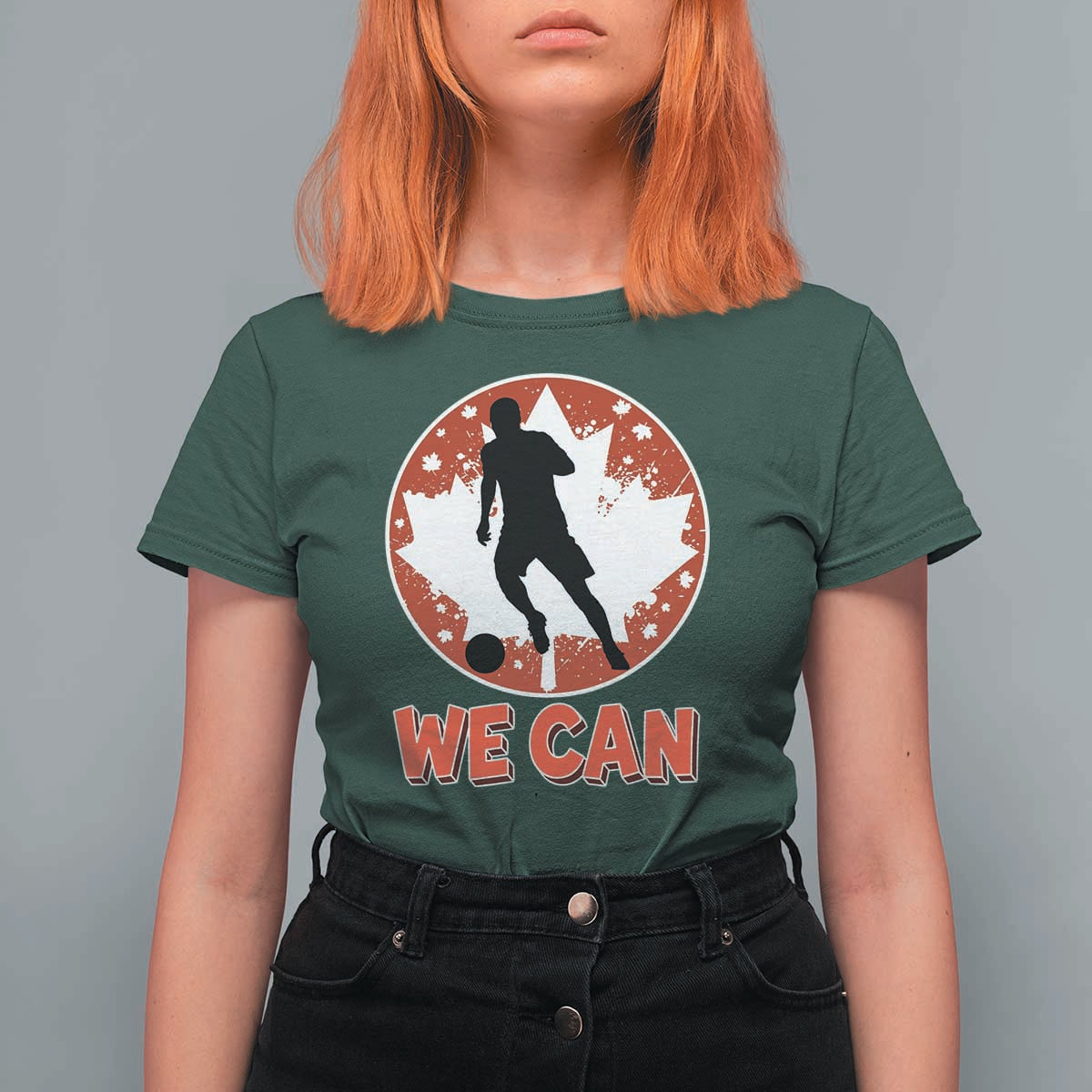 We Can Canada Soccer T Shirt For Women Canadian Football Fan Pride