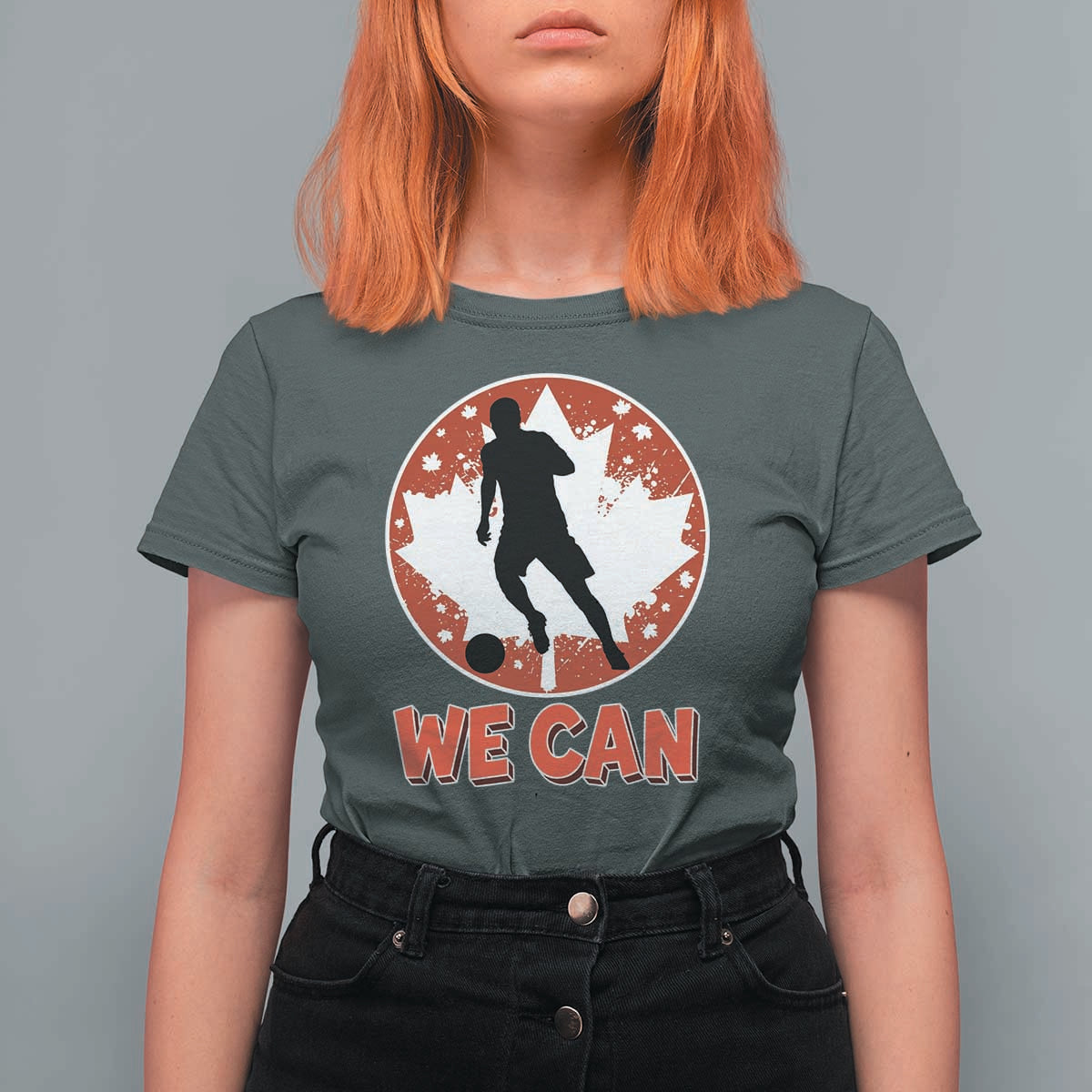 We Can Canada Soccer T Shirt For Women Canadian Football Fan Pride