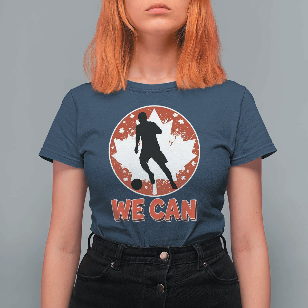 We Can Canada Soccer T Shirt For Women Canadian Football Fan Pride