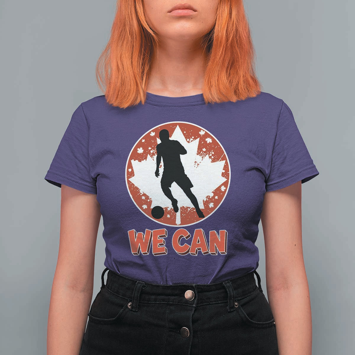 We Can Canada Soccer T Shirt For Women Canadian Football Fan Pride
