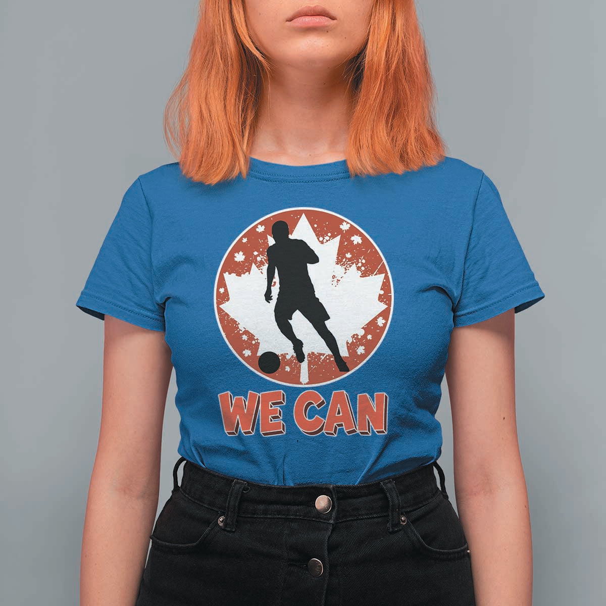 We Can Canada Soccer T Shirt For Women Canadian Football Fan Pride