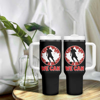 We Can Canada Soccer Tumbler With Handle Canadian Football Fan Pride