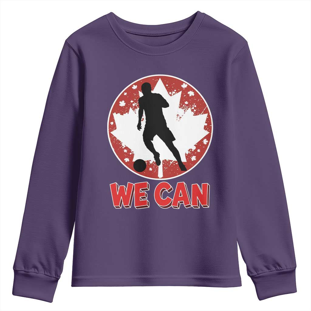 We Can Canada Soccer Youth Sweatshirt Canadian Football Fan Pride