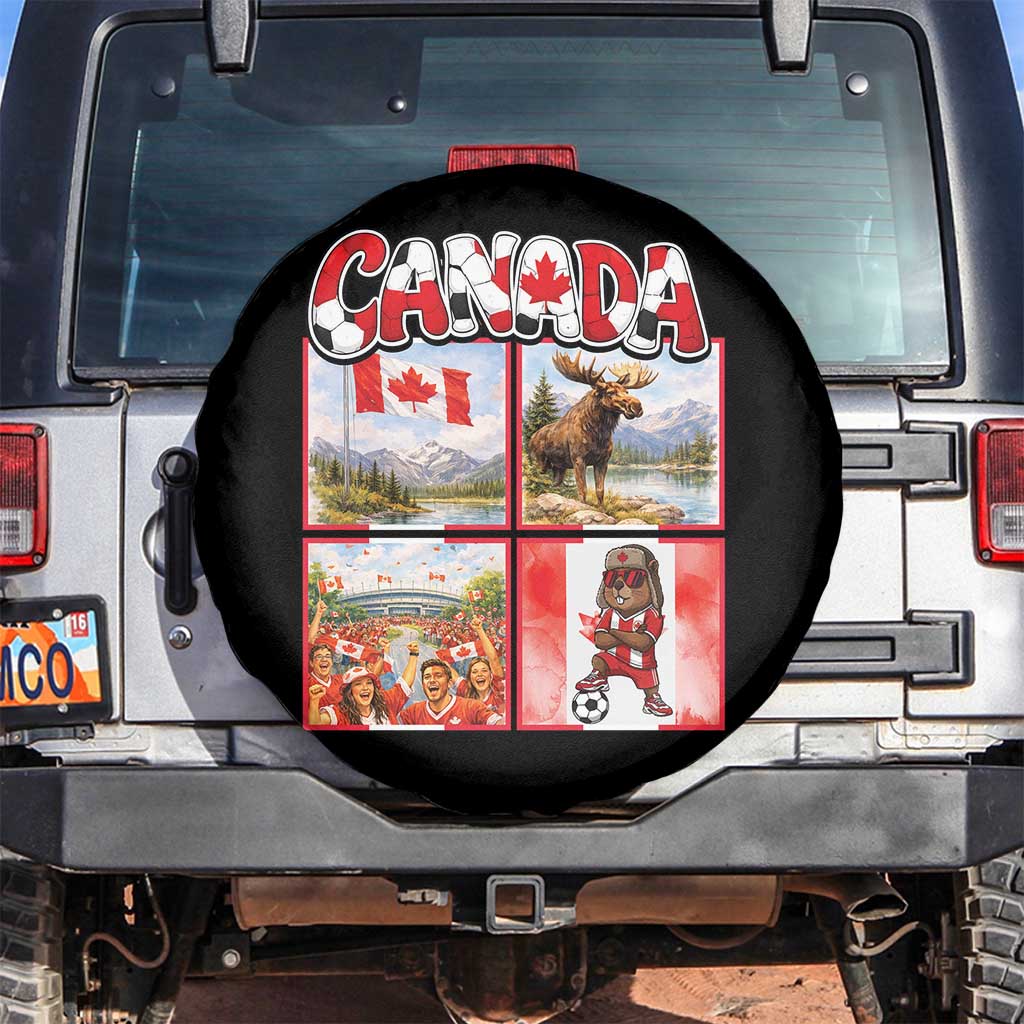 Proud Canada National Soccer Fan 2026 Gift Spare Tire Cover