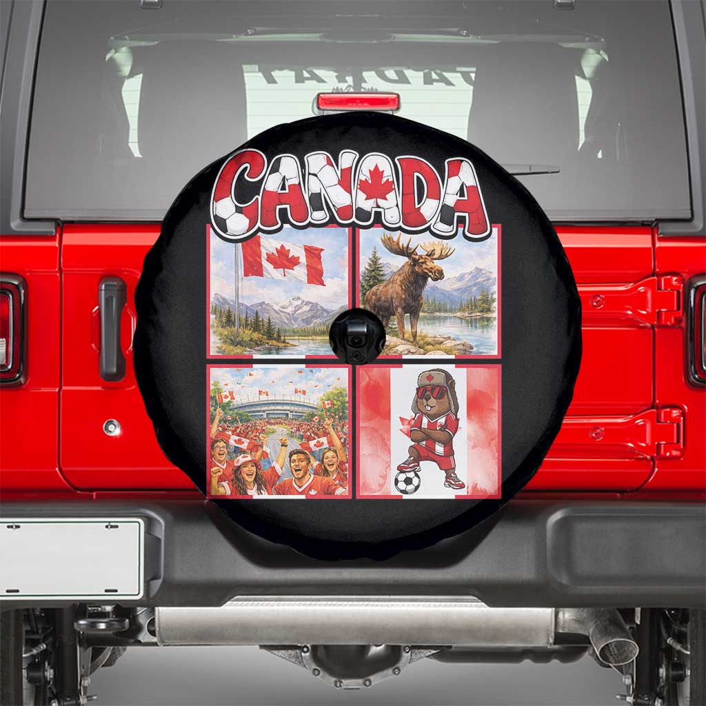 Proud Canada National Soccer Fan 2026 Gift Spare Tire Cover