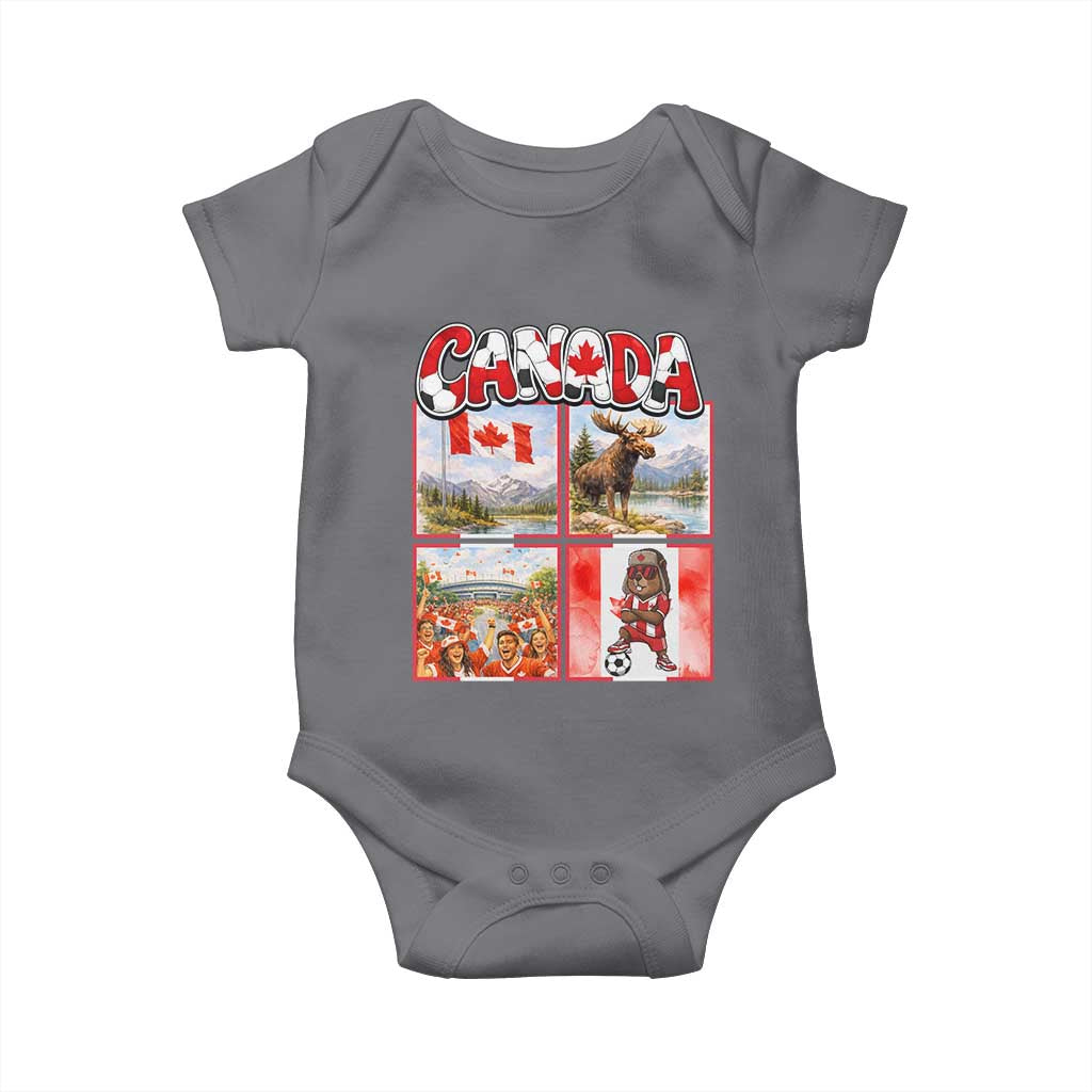 Proud Canada National Soccer Fan 2026 Gift Baby Onesie