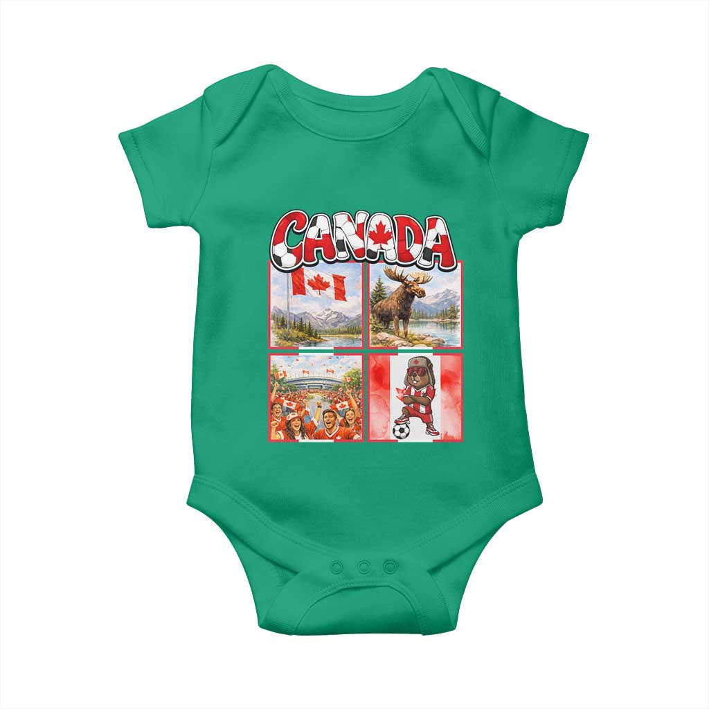 Proud Canada National Soccer Fan 2026 Gift Baby Onesie