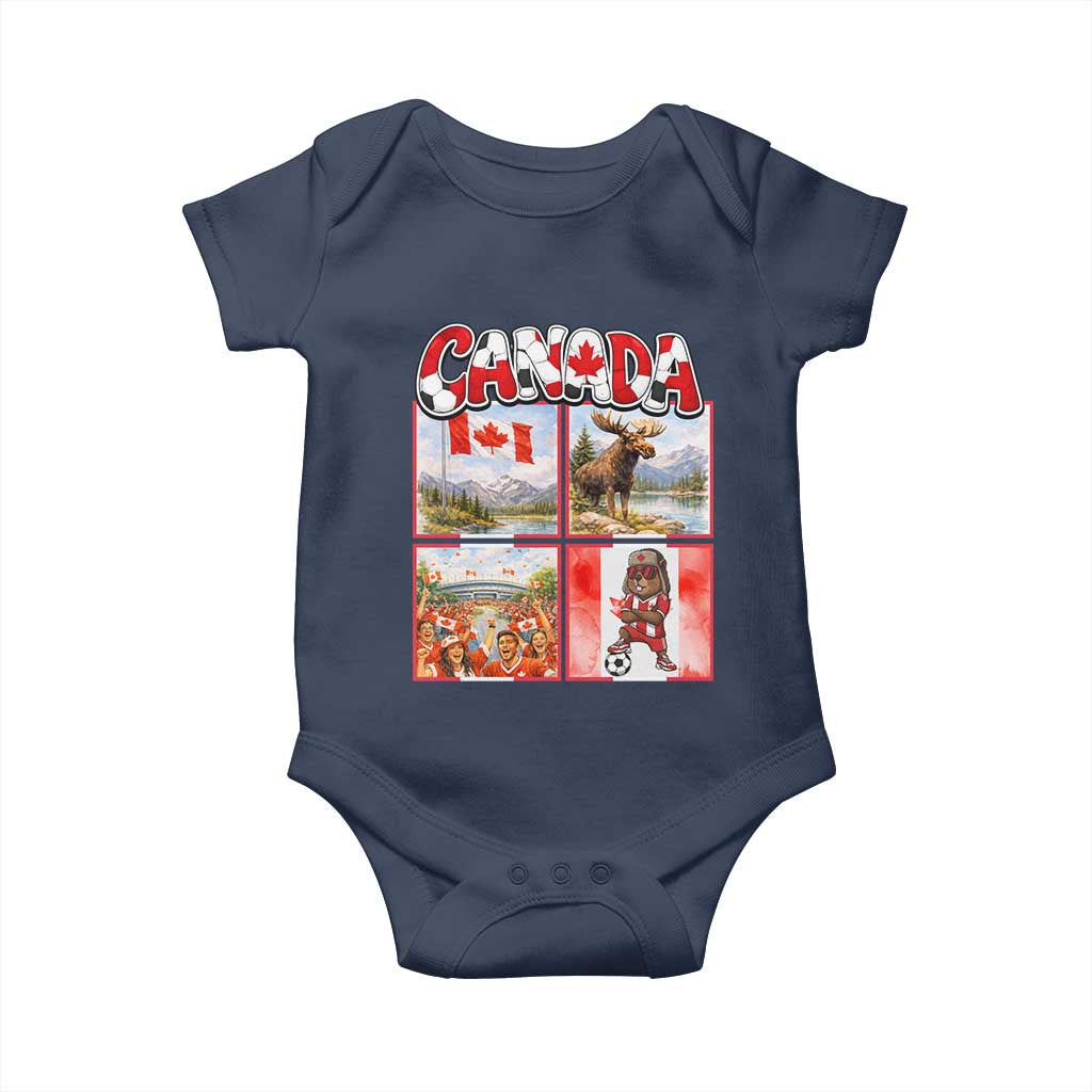 Proud Canada National Soccer Fan 2026 Gift Baby Onesie