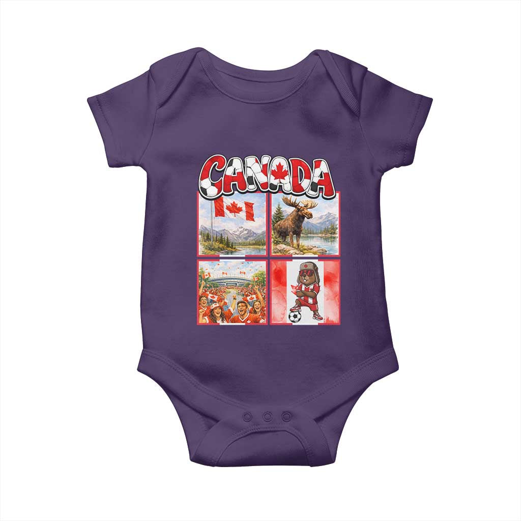 Proud Canada National Soccer Fan 2026 Gift Baby Onesie