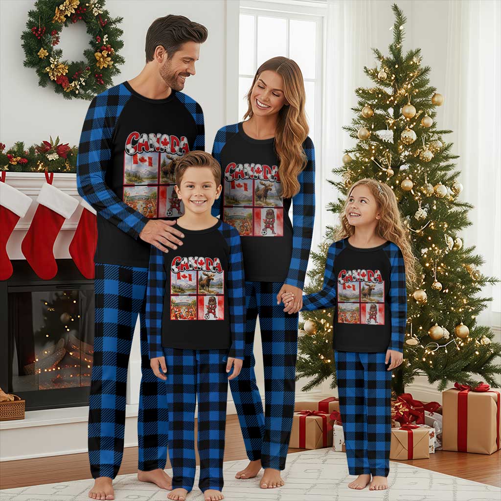 Proud Canada National Soccer Fan 2026 Gift Plaid Pajama Set