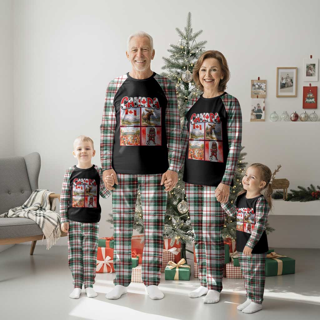 Proud Canada National Soccer Fan 2026 Gift Plaid Pajama Set