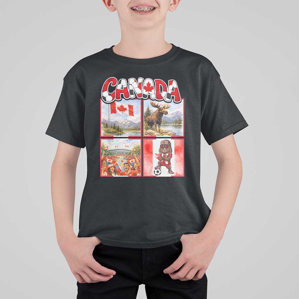 Proud Canada National Soccer Fan 2026 Gift T Shirt For Kid