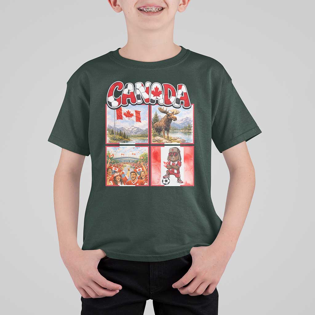 Proud Canada National Soccer Fan 2026 Gift T Shirt For Kid
