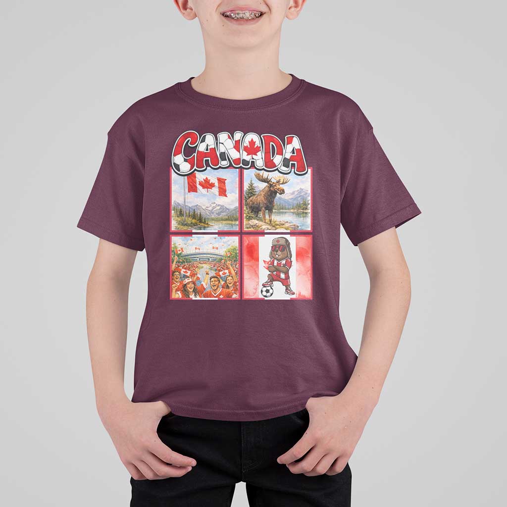 Proud Canada National Soccer Fan 2026 Gift T Shirt For Kid