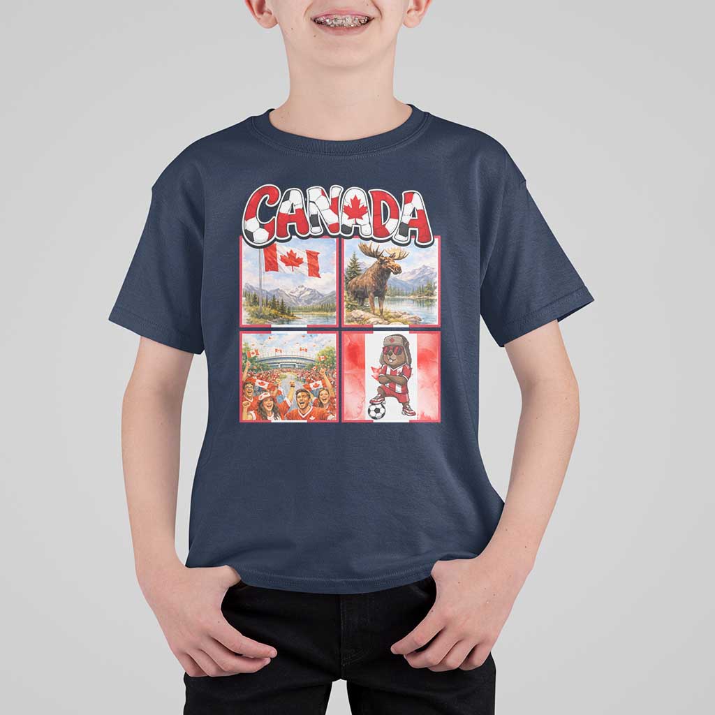 Proud Canada National Soccer Fan 2026 Gift T Shirt For Kid
