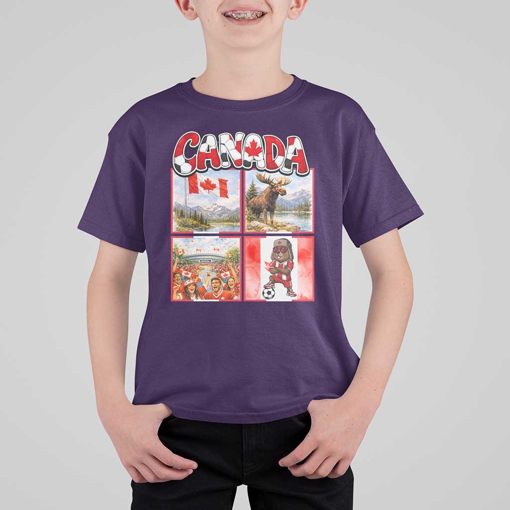 Proud Canada National Soccer Fan 2026 Gift T Shirt For Kid
