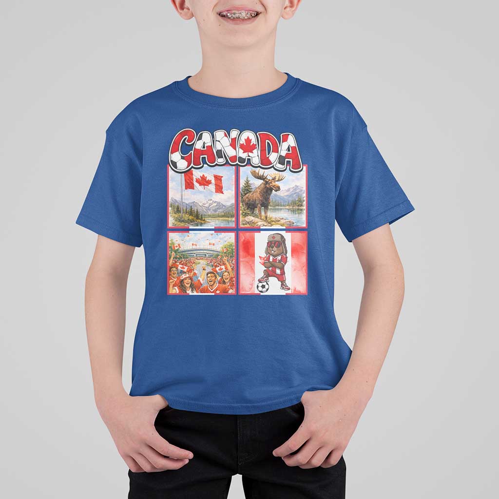 Proud Canada National Soccer Fan 2026 Gift T Shirt For Kid