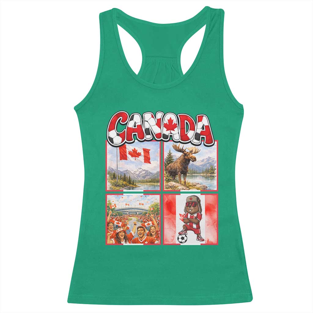 Proud Canada National Soccer Fan 2026 Gift Racerback Tank Top